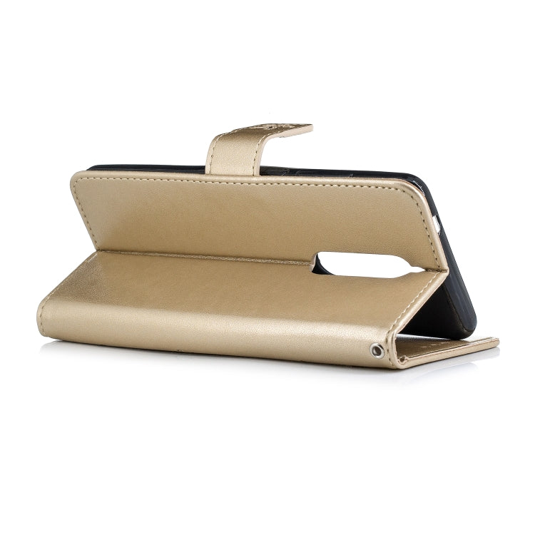 Plum Blossom Pattern Diamond Encrusted Leather Case for Nokia 5.1 ,with Holder & Card Slots