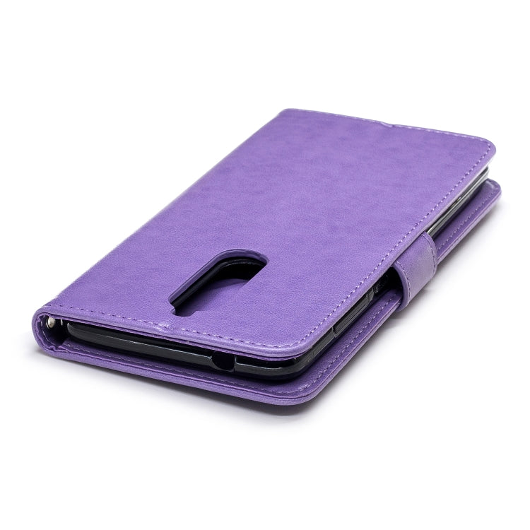 Plum Blossom Pattern Diamond Encrusted Leather Case for Nokia 5.1 ,with Holder & Card Slots