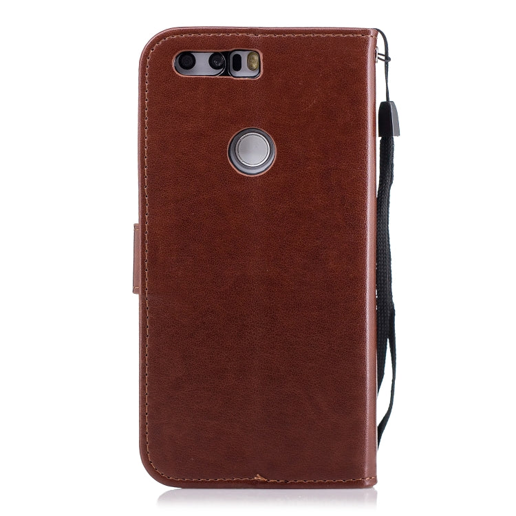 Plum Blossom Pattern Diamond Encrusted Leather Case for Huawei Honor 8 ,with Holder & Card Slots