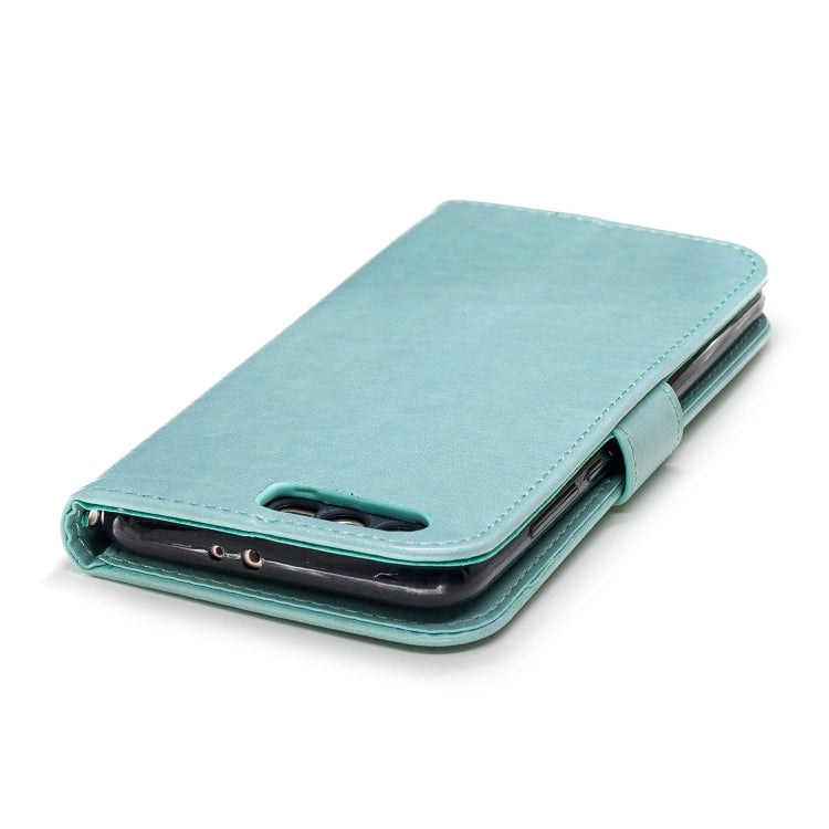 Plum Blossom Pattern Diamond Encrusted Leather Case for Huawei Honor 9 , with Holder & Card Slots