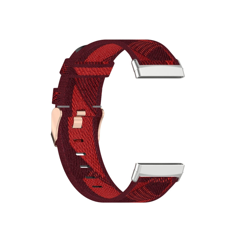 For Fitbit Versa 3 Nylon Weave Canvas Watch Band