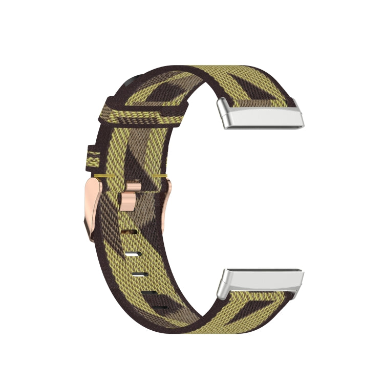 For Fitbit Versa 3 Nylon Weave Canvas Watch Band