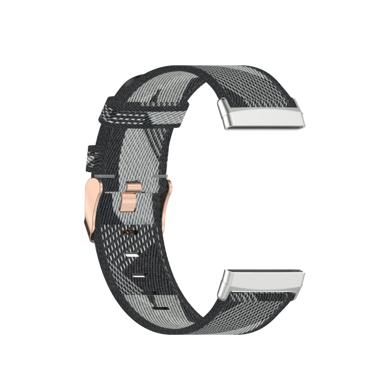For Fitbit Versa 3 Nylon Weave Canvas Watch Band