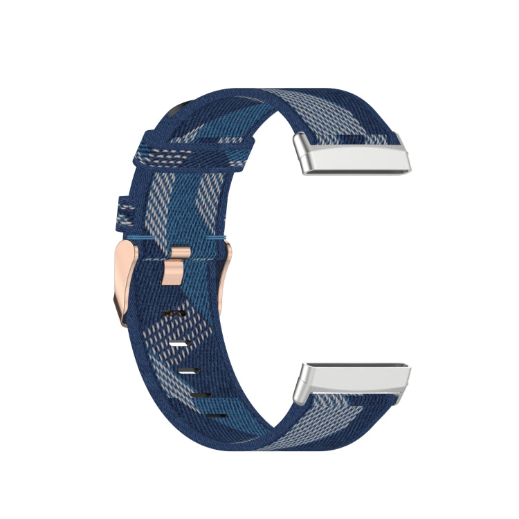 For Fitbit Versa 3 Nylon Weave Canvas Watch Band