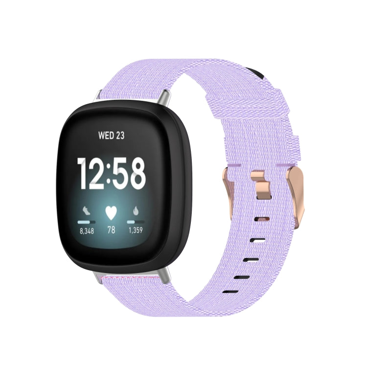 For Fitbit Versa 3 Nylon Weave Canvas Watch Band