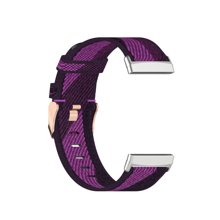 For Fitbit Versa 3 Nylon Weave Canvas Watch Band