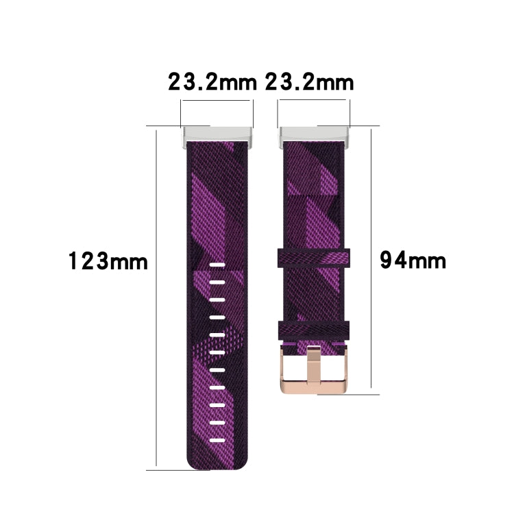 For Fitbit Versa 3 Nylon Weave Canvas Watch Band