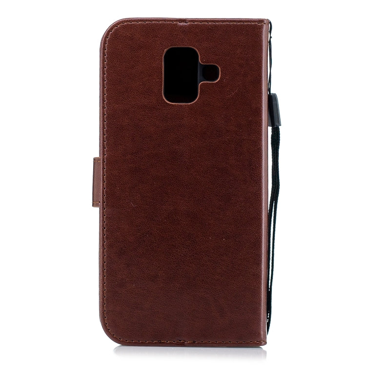 Plum Blossom Pattern Diamond Encrusted Leather Case for Galaxy A6 ,with Holder & Card Slots