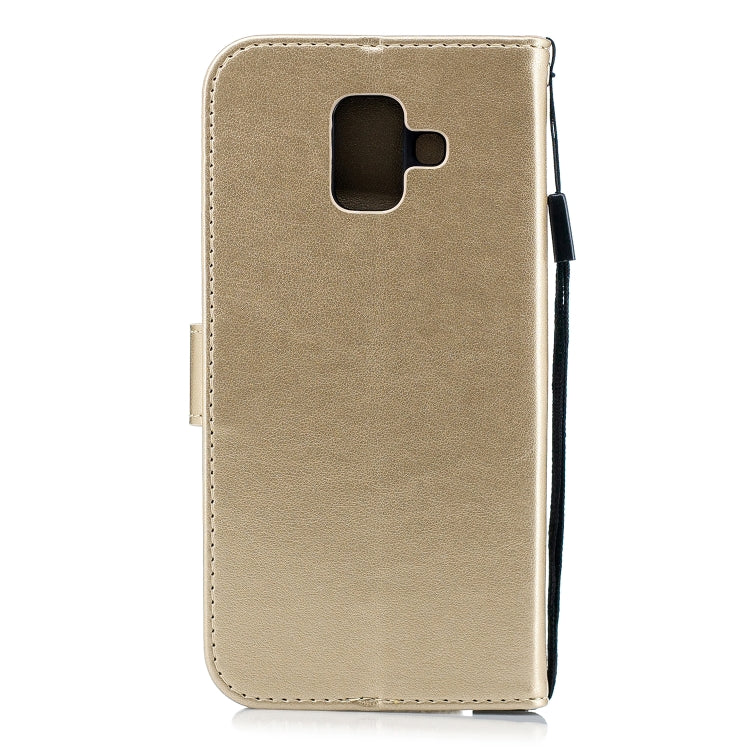 Plum Blossom Pattern Diamond Encrusted Leather Case for Galaxy A6 ,with Holder & Card Slots