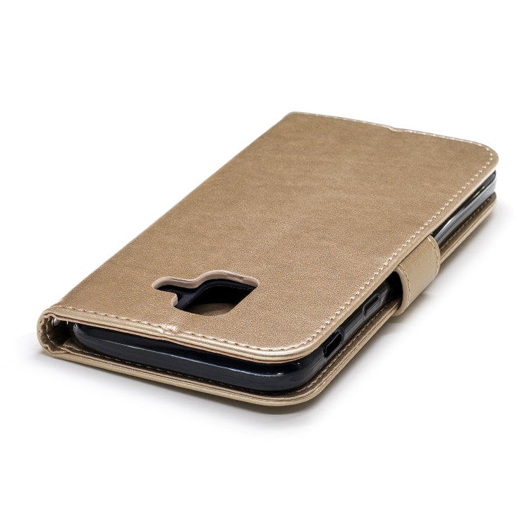 Plum Blossom Pattern Diamond Encrusted Leather Case for Galaxy A6 ,with Holder & Card Slots