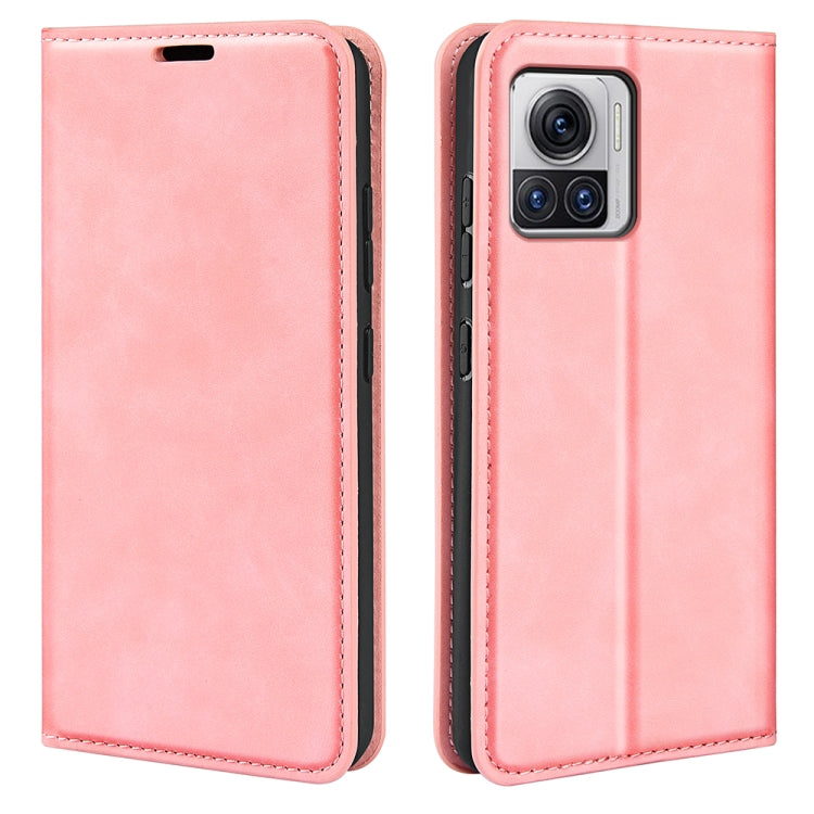 For Motorola Moto X30 Pro Retro-skin Magnetic Suction Leather Phone Case
