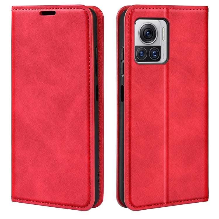 For Motorola Moto X30 Pro Retro-skin Magnetic Suction Leather Phone Case