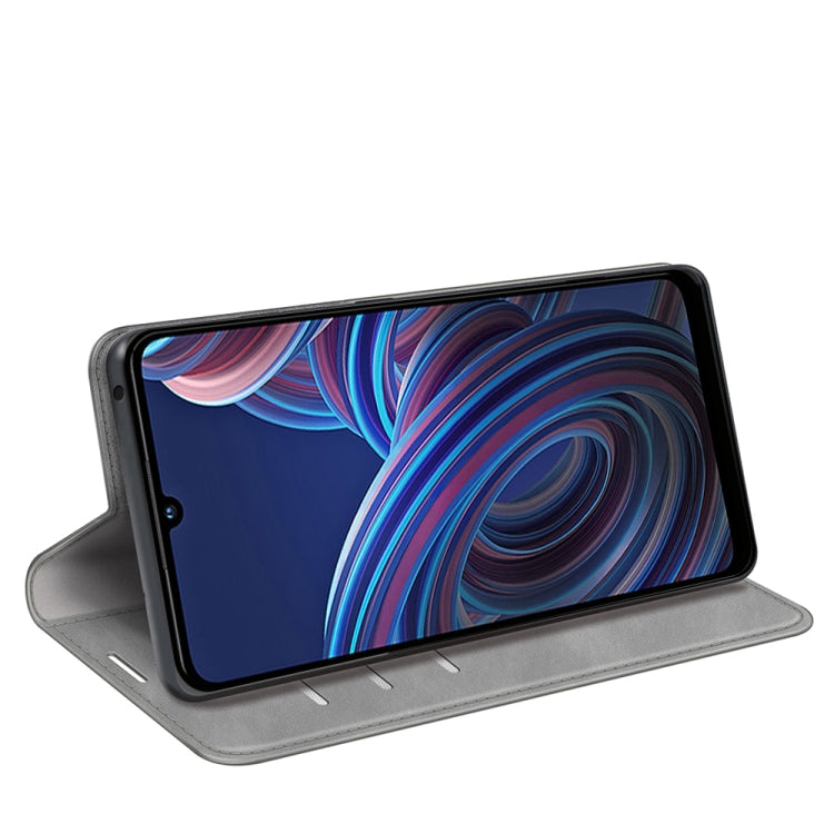 For ZTE Blade A72 5G Retro-skin  Magnetic Suction Leather Phone Case