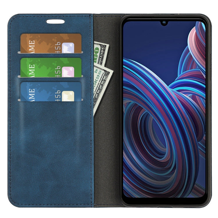 For ZTE Blade A72 5G Retro-skin  Magnetic Suction Leather Phone Case