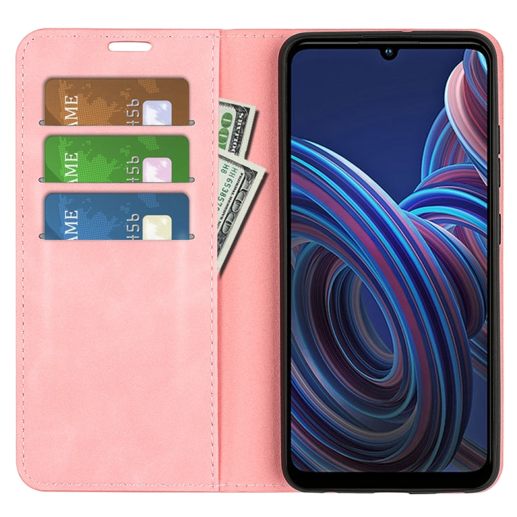 For ZTE Blade A72 5G Retro-skin  Magnetic Suction Leather Phone Case