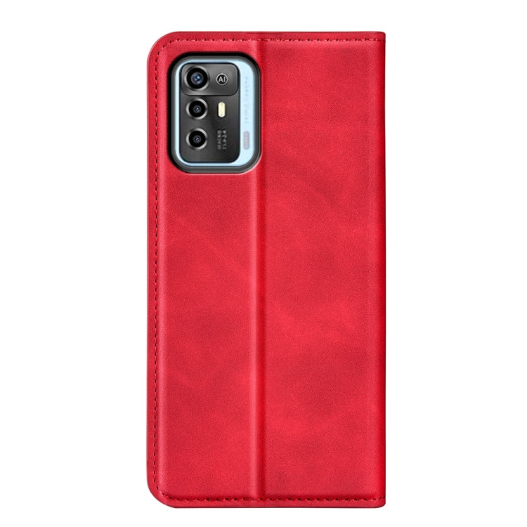 For ZTE Blade A72 5G Retro-skin  Magnetic Suction Leather Phone Case