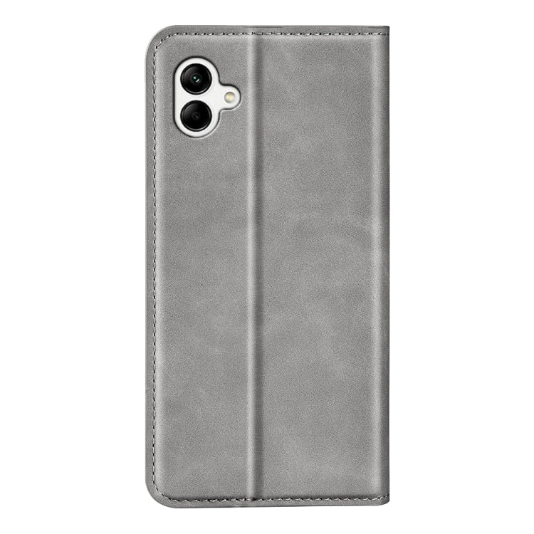 For Samsung Galaxy A04 Retro-skin Magnetic Suction Leather Phone Case