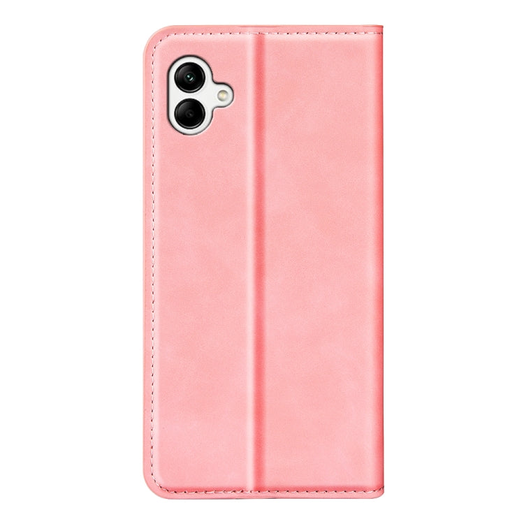 For Samsung Galaxy A04 Retro-skin Magnetic Suction Leather Phone Case