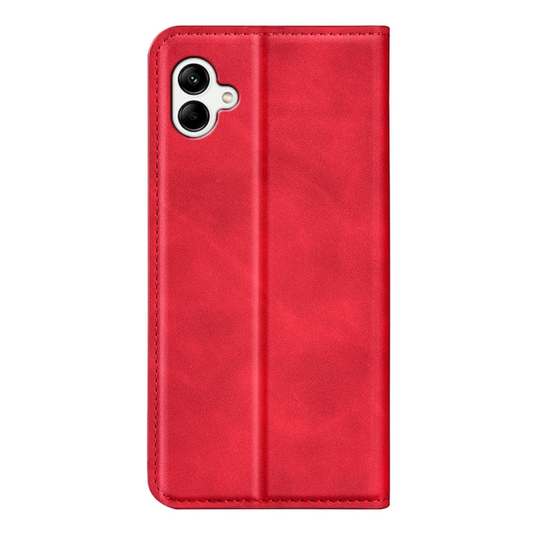 For Samsung Galaxy A04 Retro-skin Magnetic Suction Leather Phone Case