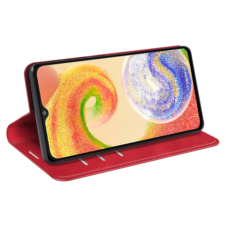 For Samsung Galaxy A04 Retro-skin Magnetic Suction Leather Phone Case
