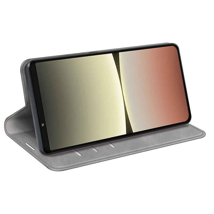 For Sony Xperia 5 IV Retro-skin Magnetic Suction Leather Phone Case