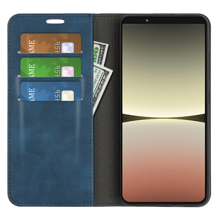 For Sony Xperia 5 IV Retro-skin Magnetic Suction Leather Phone Case