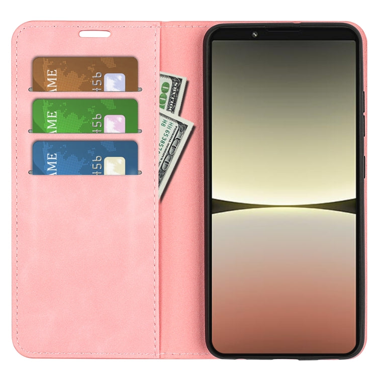 For Sony Xperia 5 IV Retro-skin Magnetic Suction Leather Phone Case