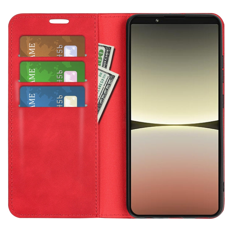 For Sony Xperia 5 IV Retro-skin Magnetic Suction Leather Phone Case