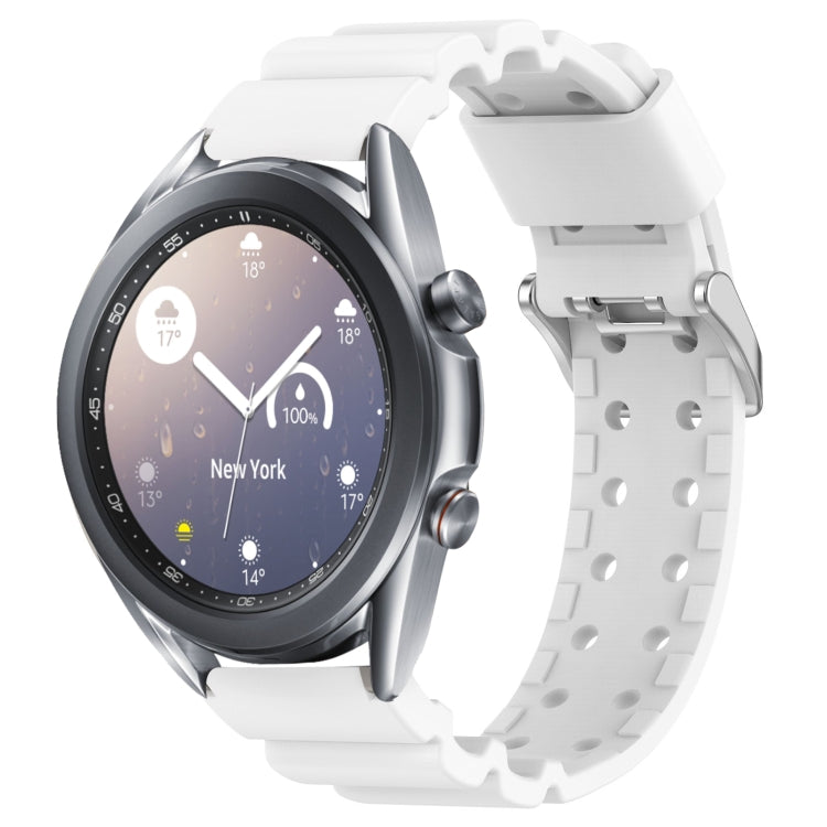 For Samsung Galaxy Watch3 41mm Armor Pure Color Silicone Watch Band