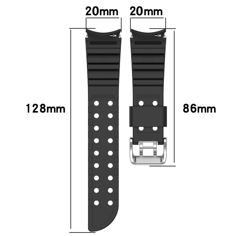 For Samsung Galaxy Watch3 41mm Armor Pure Color Silicone Watch Band