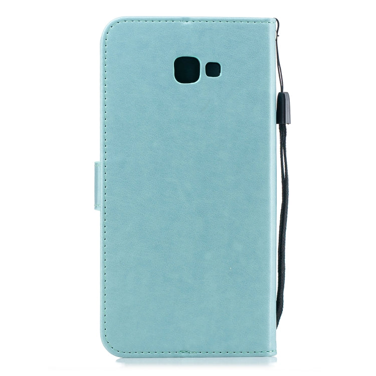 Plum Blossom Pattern Diamond Encrusted Leather Case for Galaxy J4+ & J4 Prime ,with Holder & Card Slots