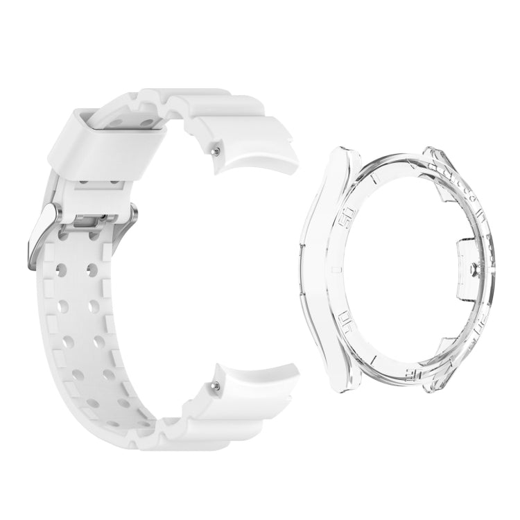 For Samsung Galaxy Watch5 44mm Armor Silicone Watch Band + Protective Case