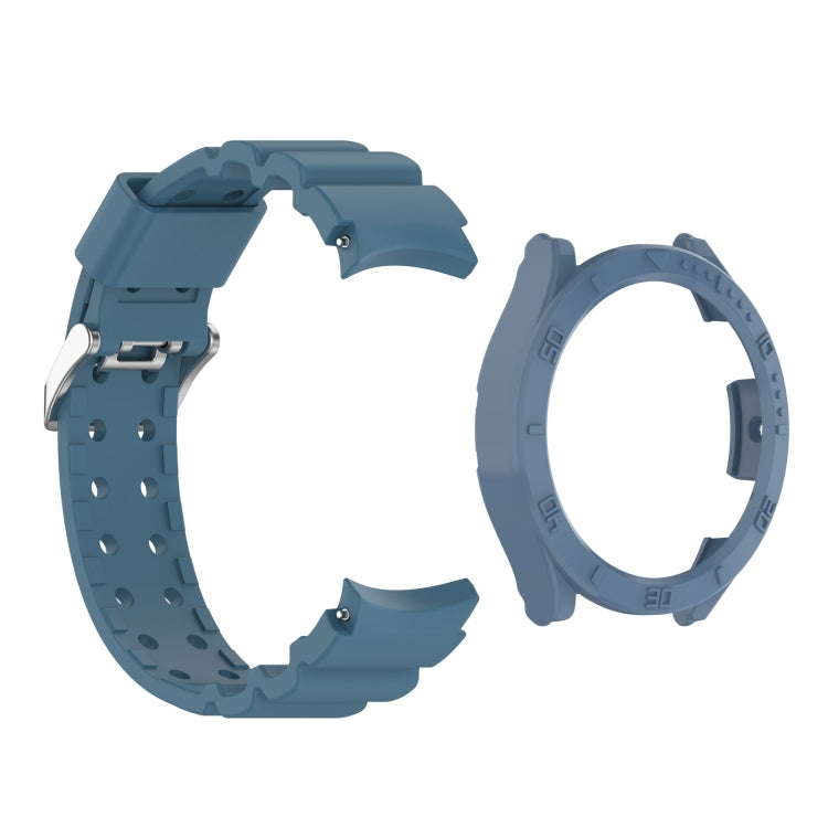 For Samsung Galaxy Watch5 44mm Armor Silicone Watch Band + Protective Case