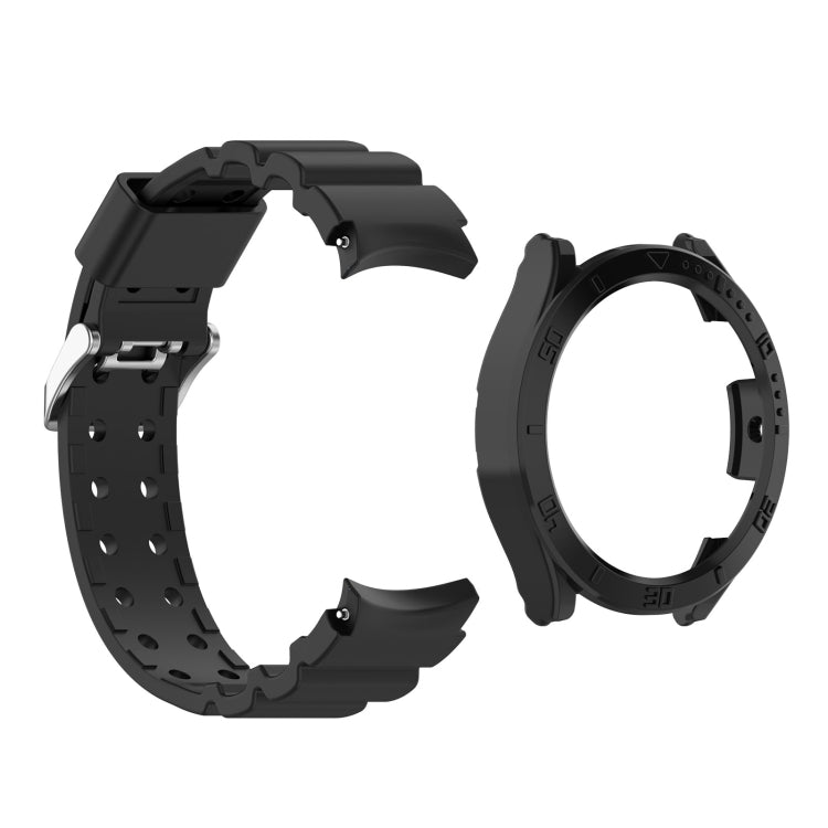 For Samsung Galaxy Watch4 40mm Armor Silicone Watch Band + Protective Case