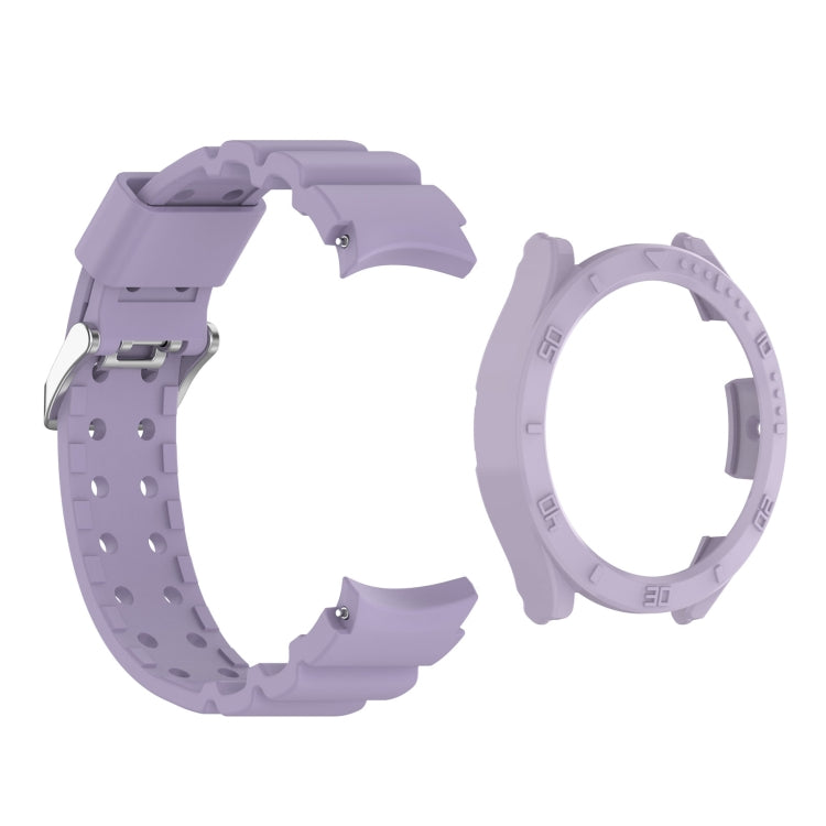 For Samsung Galaxy Watch4 40mm Armor Silicone Watch Band + Protective Case
