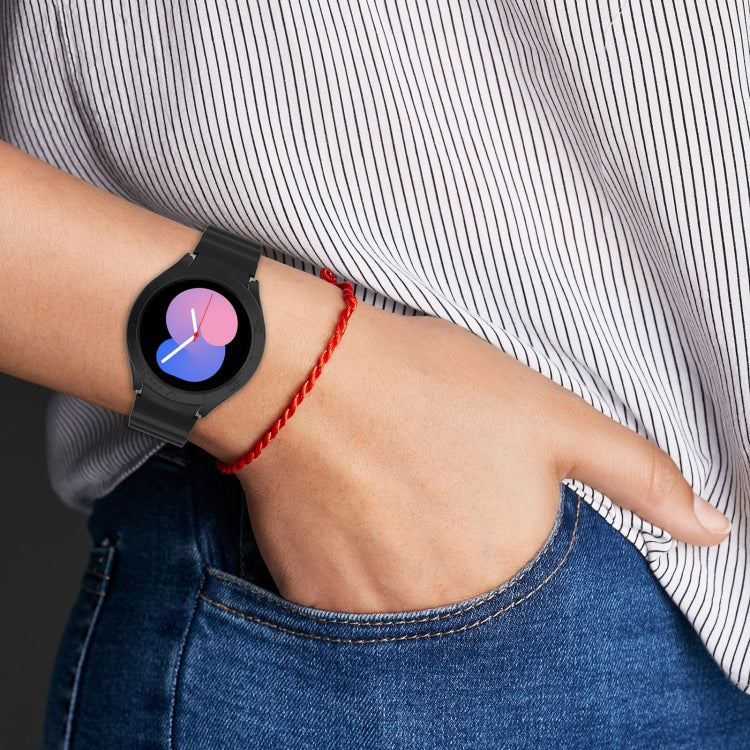 For Samsung Galaxy Watch4 40mm Armor Silicone Watch Band + Protective Case