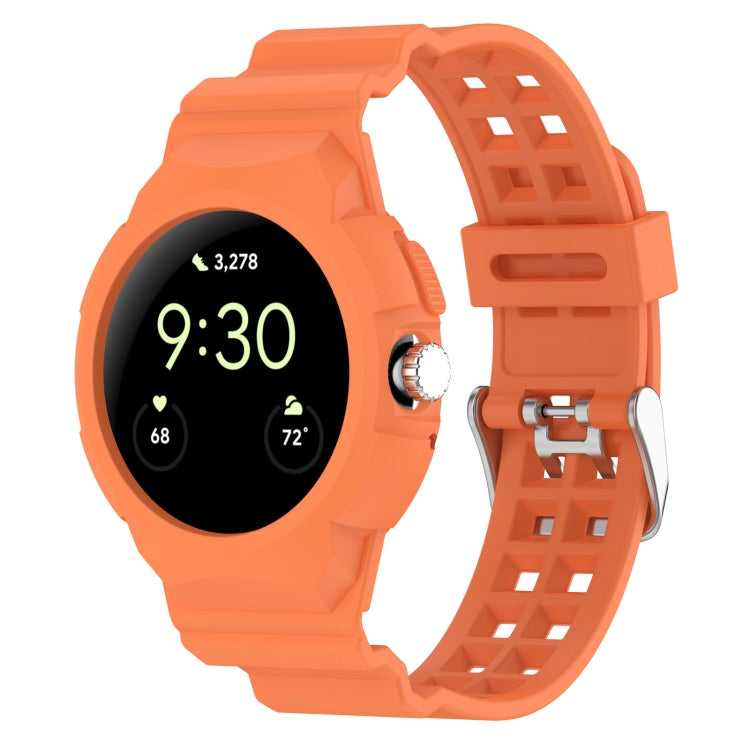 For Google Pixel Watch Integrated Fully Enclosed Silicone Watch Band