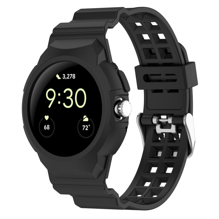 For Google Pixel Watch Integrated Fully Enclosed Silicone Watch Band
