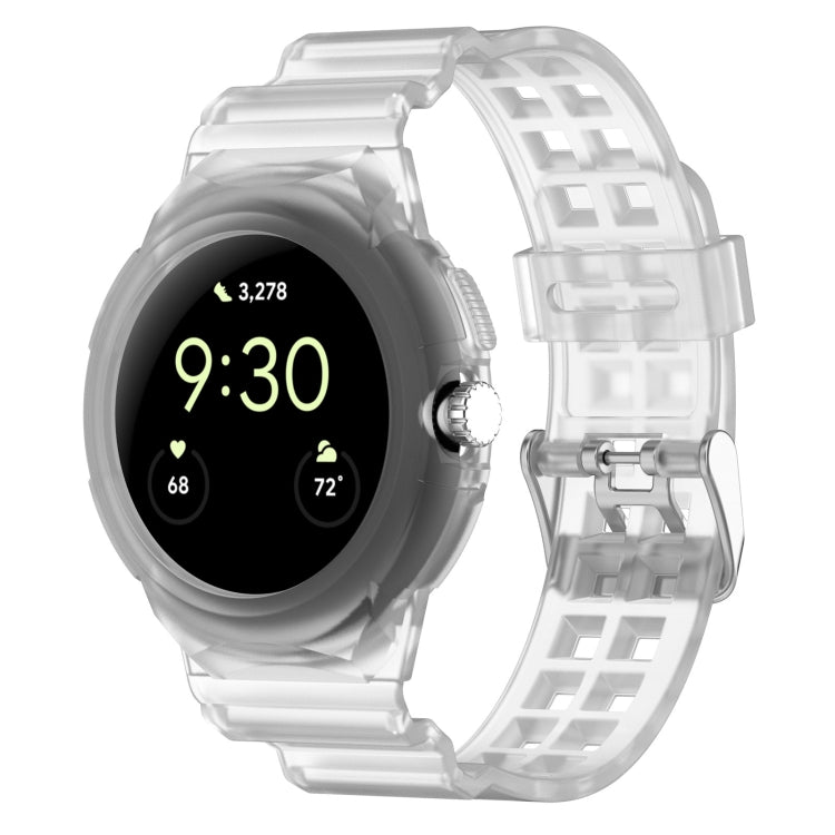 For Google Pixel Watch Integrated Fully Enclosed Silicone Watch Band
