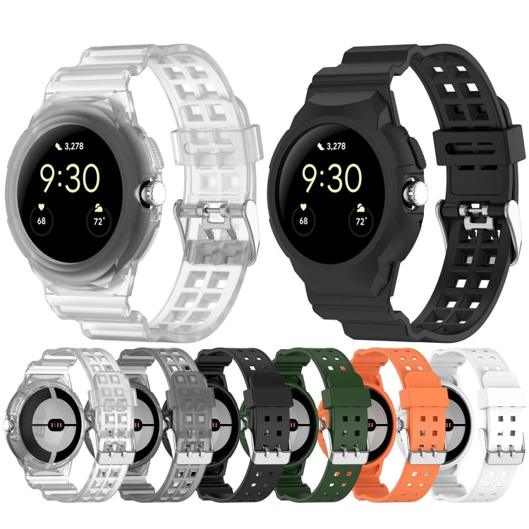 For Google Pixel Watch Integrated Fully Enclosed Silicone Watch Band