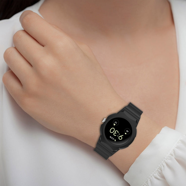 For Google Pixel Watch Integrated Fully Enclosed Silicone Watch Band