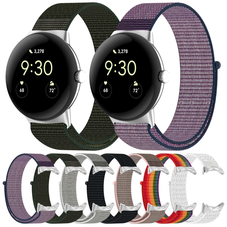 For Google Pixel Watch Nylon Weave Watch Band