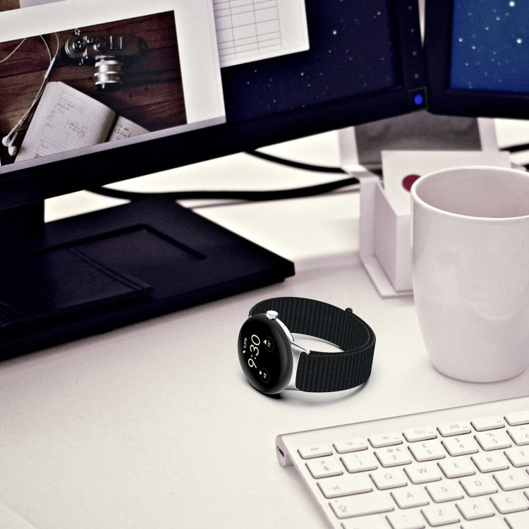 For Google Pixel Watch Nylon Weave Watch Band