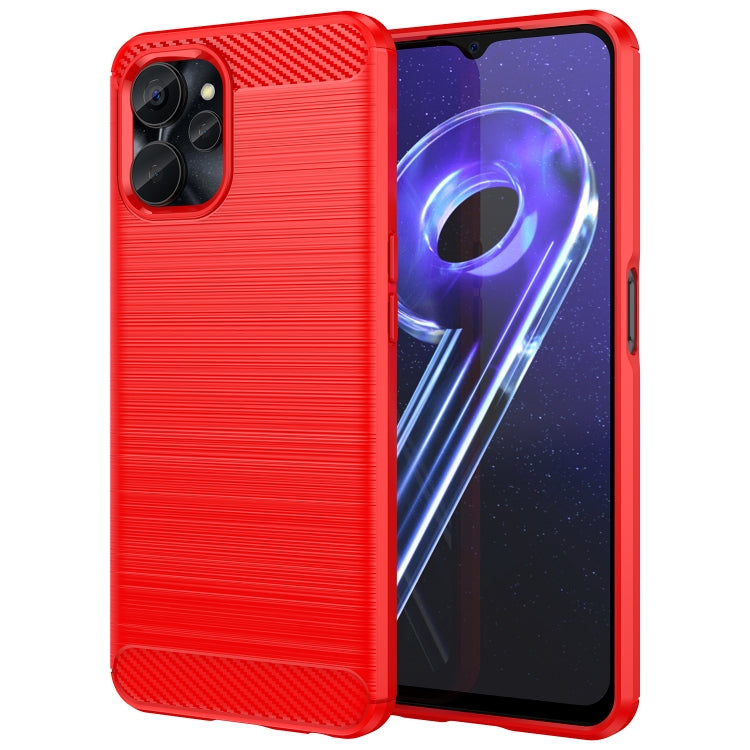 For Realme 10 5G Brushed Texture Carbon Fiber TPU Phone Case