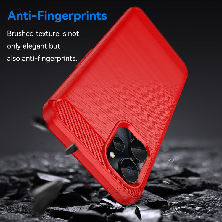 For Realme 10 5G Brushed Texture Carbon Fiber TPU Phone Case