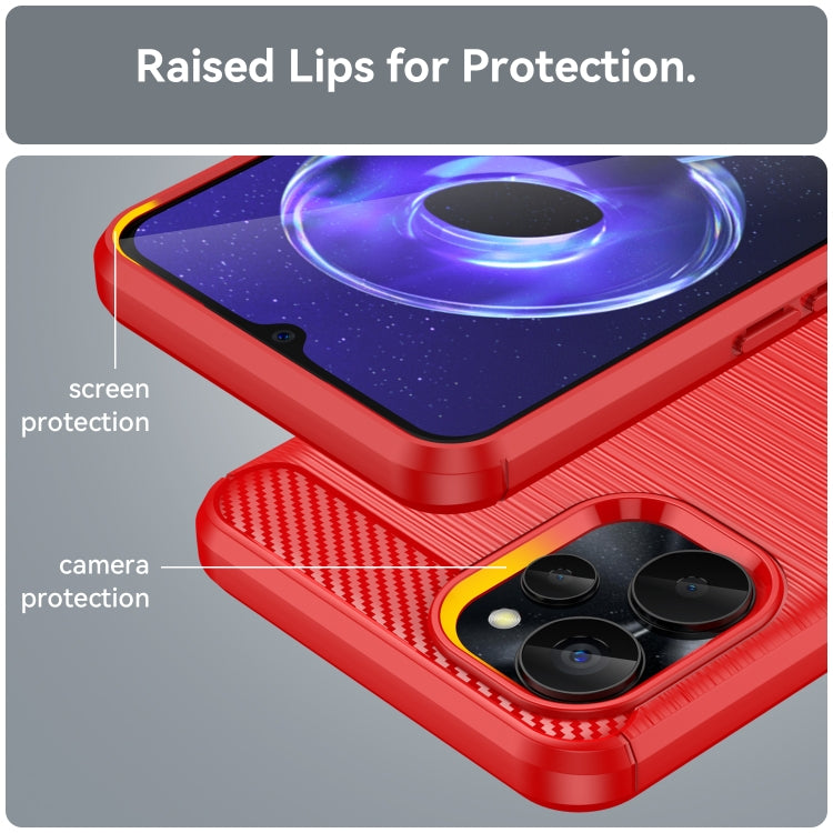 For Realme 10 5G Brushed Texture Carbon Fiber TPU Phone Case