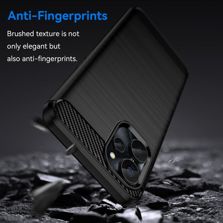 For Realme V20 5G Brushed Texture Carbon Fiber TPU Phone Case