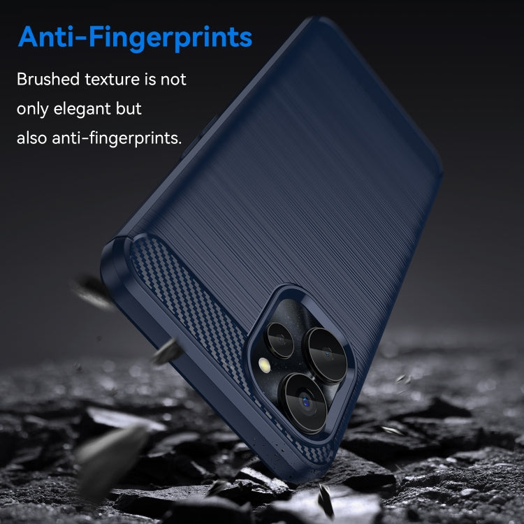 For Realme V20 5G Brushed Texture Carbon Fiber TPU Phone Case