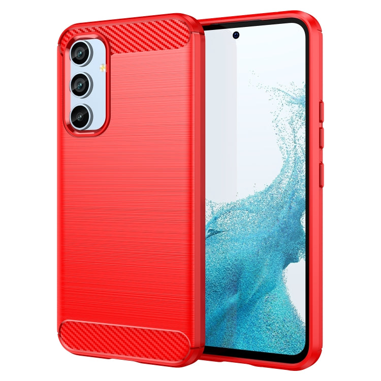 For Samsung Galaxy A54 5G Brushed Texture Carbon Fiber TPU Phone Case