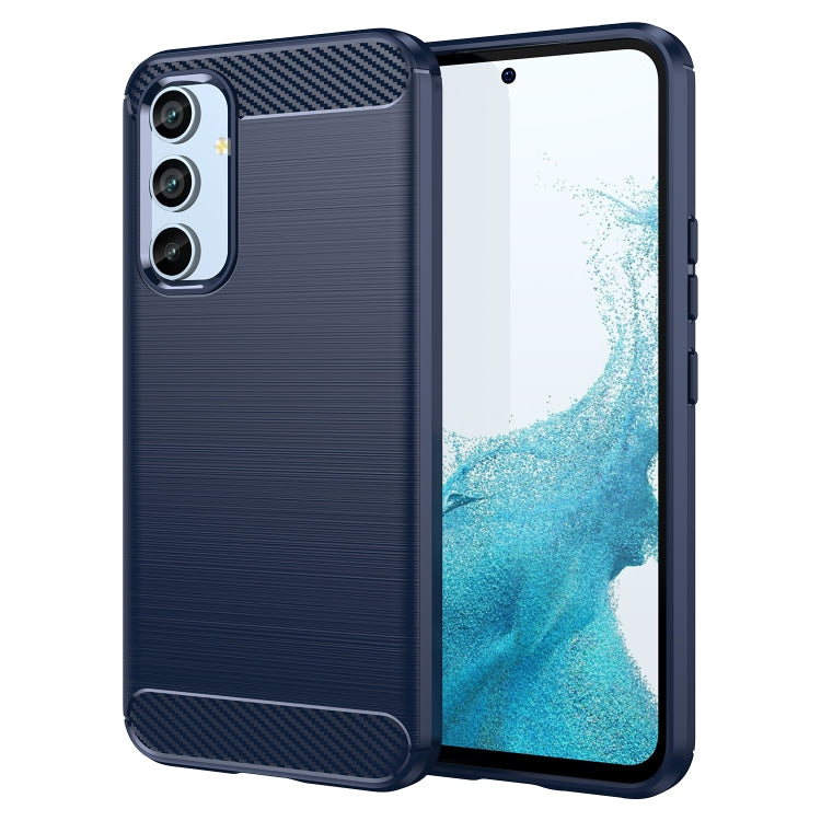 For Samsung Galaxy A54 5G Brushed Texture Carbon Fiber TPU Phone Case